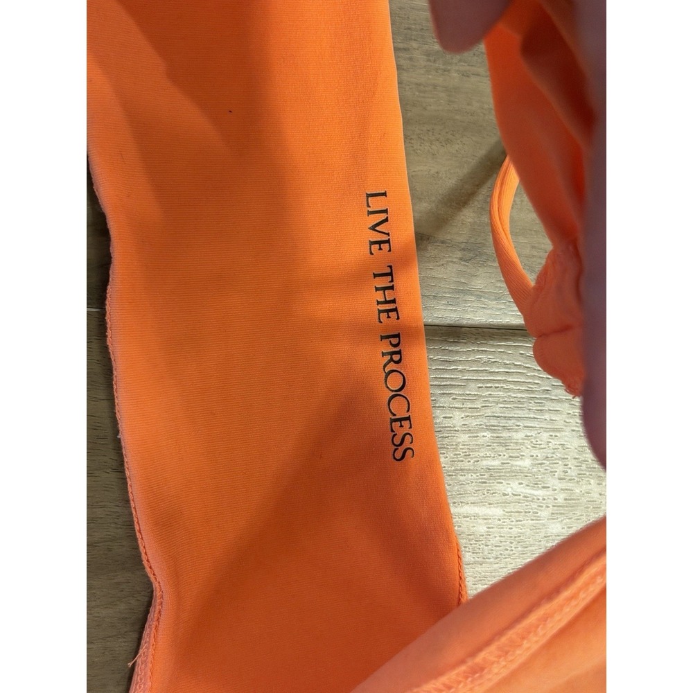 Lives The Process Women's Orange Astra Bandeau Top, US Large Made In USA - Picture 4 of 7
